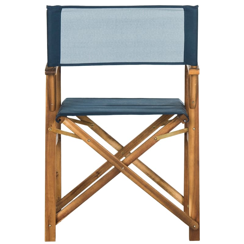 SAFAVIEH Outdoor Vaira Acacia Wood Director Chair (Set of 2) - 22W x 34D x 21H