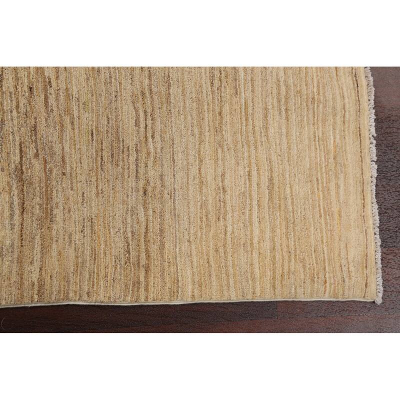 Wool Gabbeh Kashkoli Contemporary Area Rug Hand-knotted Foyer Carpet - 3'5" x 4'9"