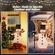 preview thumbnail 4 of 6, Lighted Christmas Snowman Outdoor Decorations - White