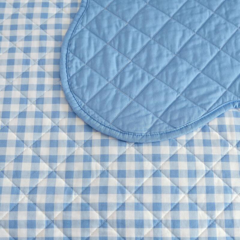 Martha Stewart Olivia Gingham Cotton Reversible Quilt Set