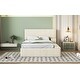 preview thumbnail 36 of 34, Full Velvet Platform Bed with Lateral Storage and Cushioned Compartments