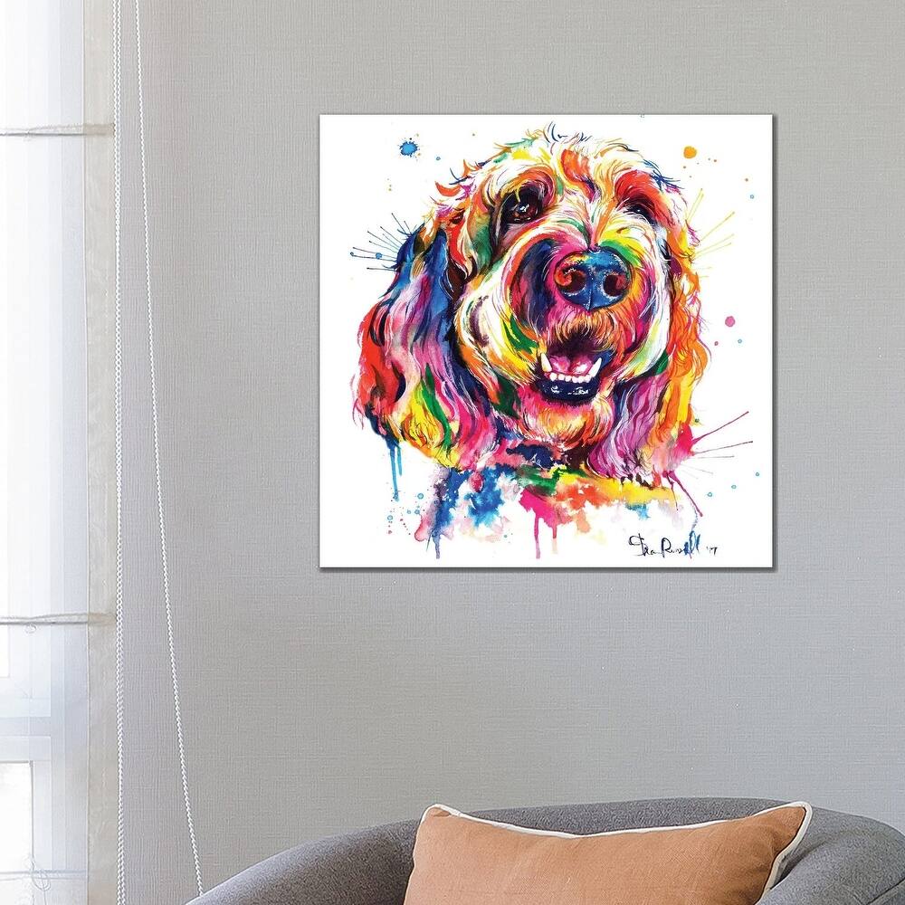 iCanvas "Goldendoodle" by Weekday Best Canvas Print