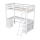 preview thumbnail 4 of 9, Twin Size Loft Bed with U-shaped Desk, Cabinet and Storage Shelves
