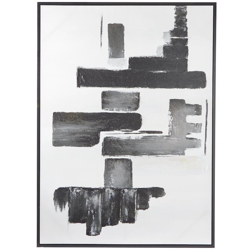 Canvas Abstract Living Room Framed Wall Art with Black Frame