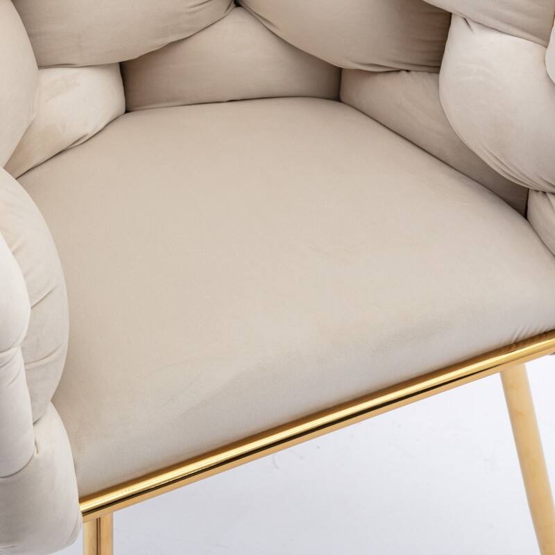 Set of 2 Velvet Accent Chairs - Modern Stool for Bedroom Dresser, Vanity, and Seating