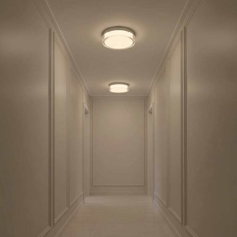 9 Inch LED Flush Mount Light Acrylic Diffuser Dimmable 1500 Lumens