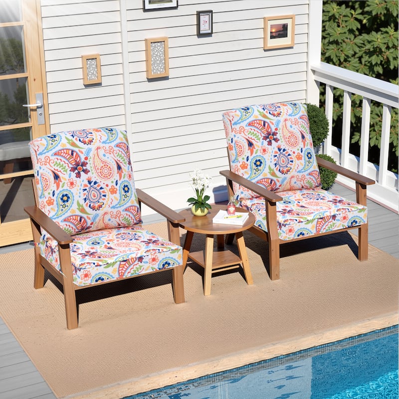 21 W x 22 D in. Deep Seat Outdoor Cushion Set by Crestlive Products