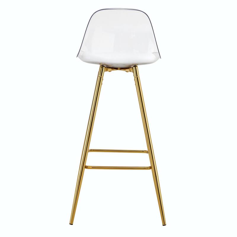 Comfortable Small-Sized Bar Chairs with Metal Legs - Modern Upholstered Style