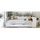 preview thumbnail 31 of 54, Roomfitters Wooden Twin/Full Size Daybed with Storage Shelves, Multi-functional Bed with Twin Size Trundle Bed and Study Desk