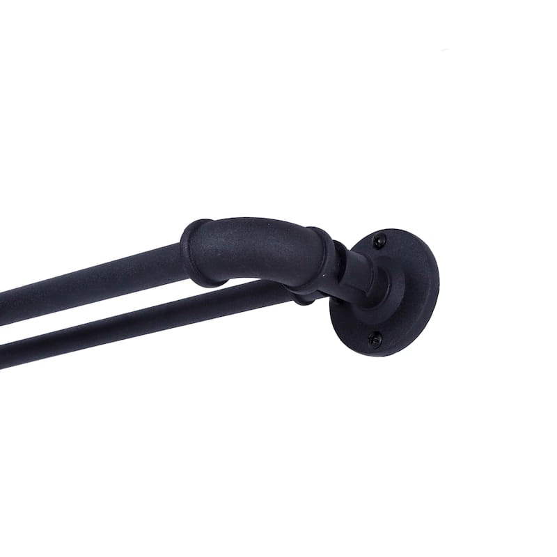 Sun Zero Bronn Industrial 3/4" Room Darkening Double Curtain Rod