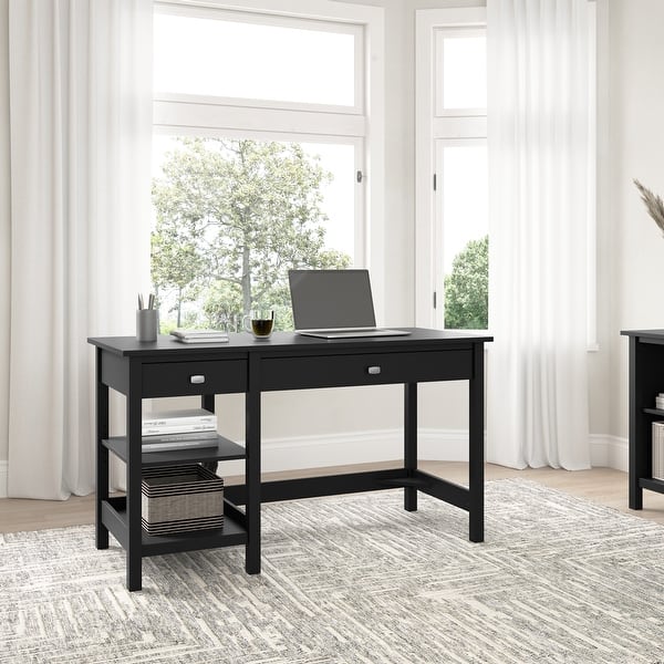 Broadview 54W Computer Desk with Shelves by Bush Furniture On Sale