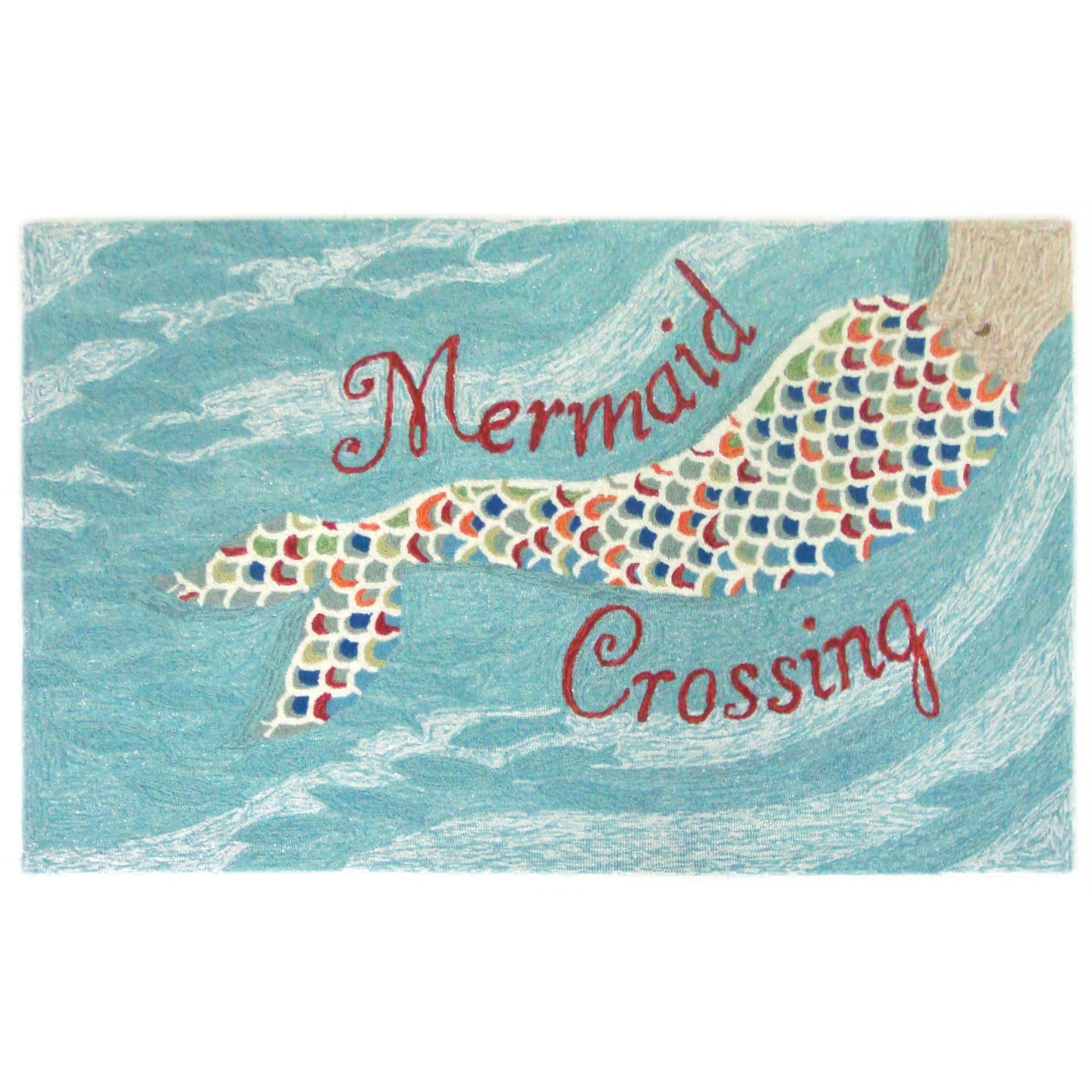Lush Decor Frontporch Mermaid Crossing Indoor/Outdoor Rug