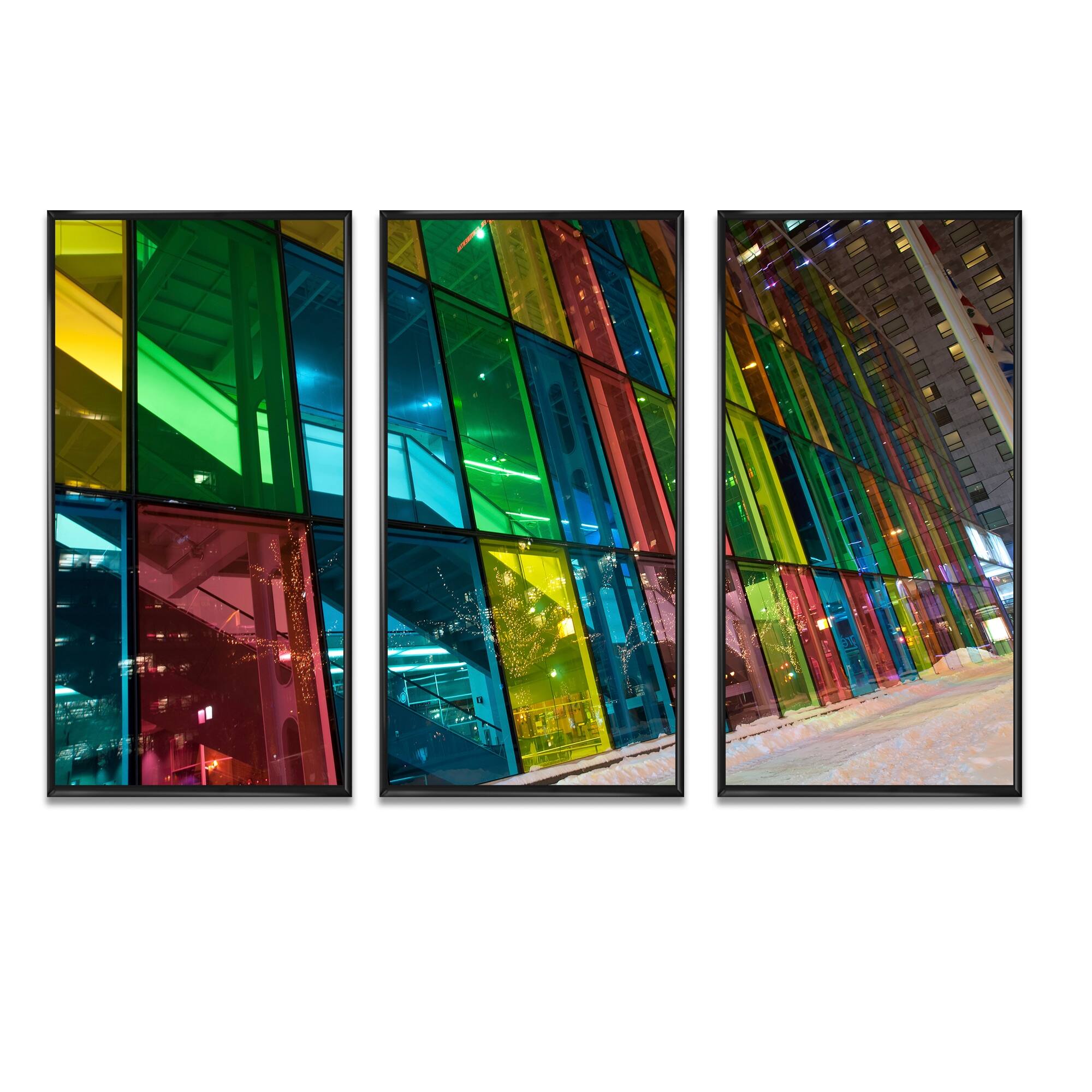 Designart "Palais des Congress de Montreal" Landscape Framed Artwork