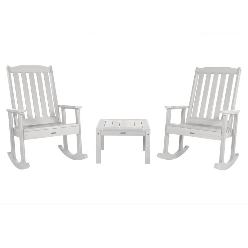 HIGHWOOD Rocking Chairs and Side Table (3-piece Set) - White