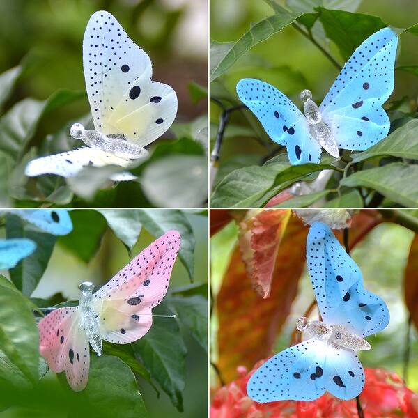 Shop 12 Led Outdoor Fiber Optic Butterfly Solar String Light