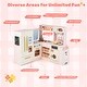 preview thumbnail 29 of 28, Costway Corner Play Kitchen with Lights & Sounds Wooden Toy Kitchen - See Details