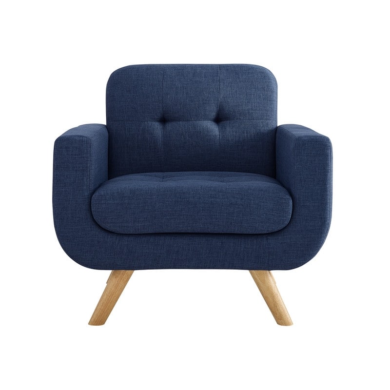 Moser Bay Clementina Upholstered Arm Chair with Rubber Wood Base