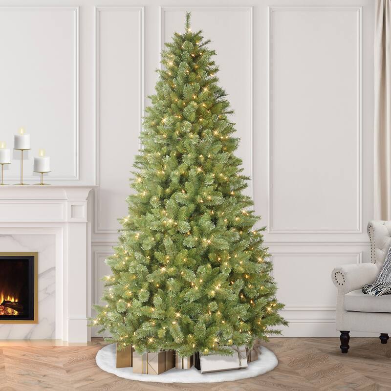 7.5' Pre-lit Light Green PVC/Hardneedle Tree