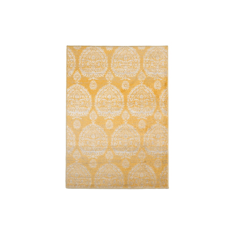 Gold Polypropylene Gabi Traditional Area Rug