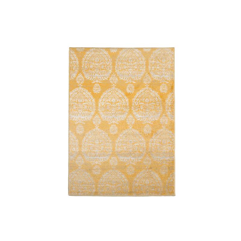 Gold Polypropylene Gabi Traditional Area Rug