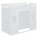 preview thumbnail 14 of 30, Twin Size Solid Wood House Loft Bed with Ladder & Wardrobe