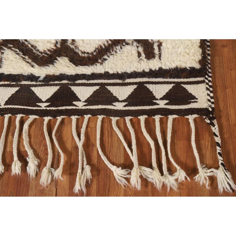 Push Anatolian Natural Dye Runner Rug Hand-knotted Wool Carpet - 3'2"x 11'4"