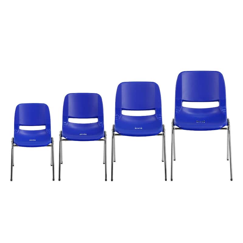 5 Pack 661 lb. Capacity Ergonomic Shell Stack Chair