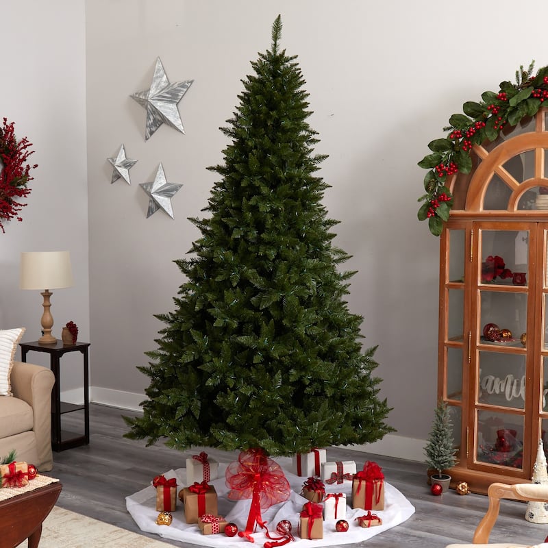 9ft. Spruce Artificial Christmas Tree with 850 Color Changing Lights, Remote & 1984 Branches - Vibrant Tech Holiday X-Mas Tree