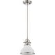 preview thumbnail 1 of 3, Grant 1-Light Mini Pendant in Brushed Nickel Brushed Nickel