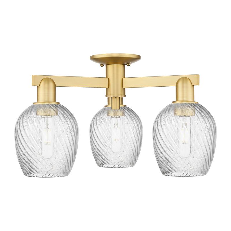 Innovations Lighting Endless Possibilities Arcadia - Salina - 3 Light 23" Semi-Flush Mount - Satin Gold