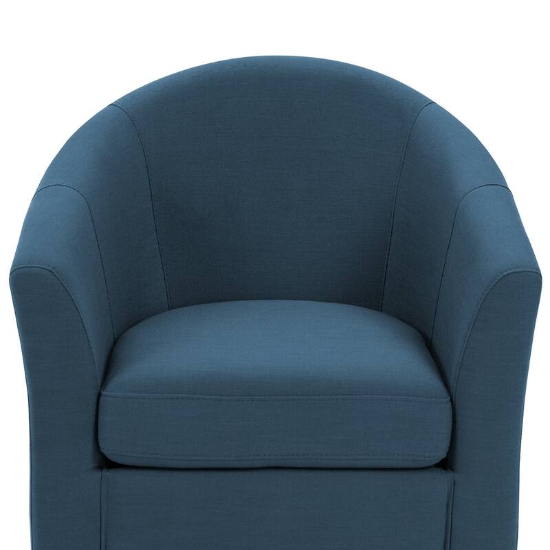 UIXE Swivel Barrel Accent Chair with Metal Base - 30.7"W x 29.9"H x 27.5"D