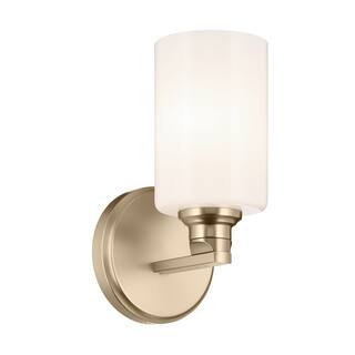 Kichler Lighting Gioe 9.5" 1-Light Wall Sconce with Opal Glass in Champagne Bronze