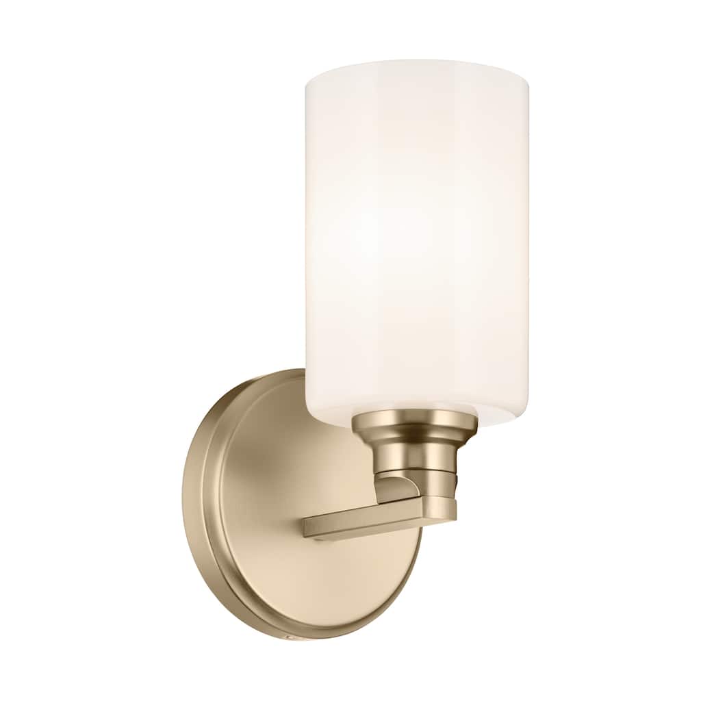 Kichler Lighting Gioe 9.5" 1-Light Wall Sconce with Opal Glass in Champagne Bronze