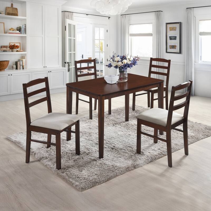 CraftPorch Classy Elegant 5-piece Dining set - Dark Brown