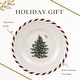 preview thumbnail 6 of 5, Spode Christmas Tree Set of 4 Peppermint Canape Plates - 6.5" D