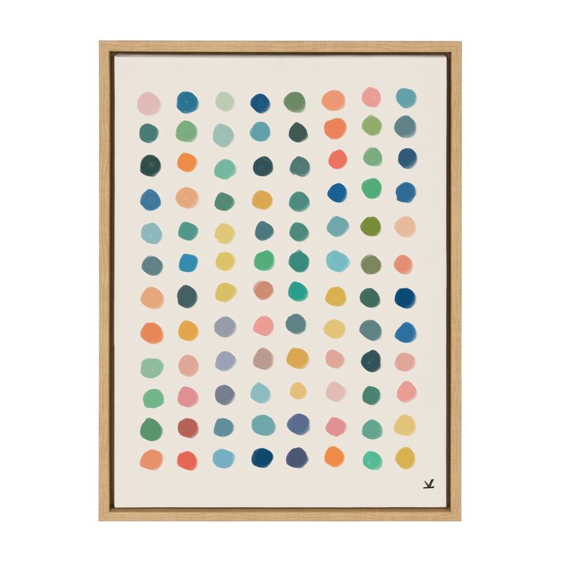 Kate and Laurel Sylvie Meditation 3 Framed Canvas by Kelly Knaga - 18x24 - Plastic - Natural