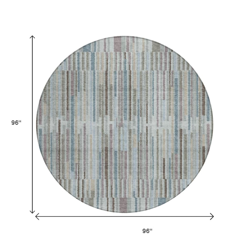 HomeRoots Striped Transitional Rectangle Outdoor Rug