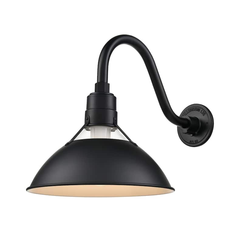 R Series 1-Light Glass Cone Shade Satin Black - Satin Black