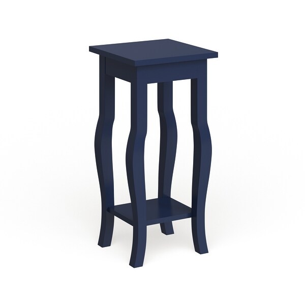 Copper Grove Rossignol Wood Curved Leg End Table with Shelf