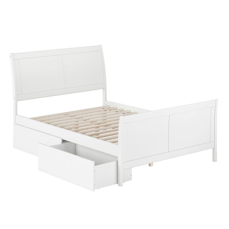 AFI Portland Platform Bed with Matching Footboard & Storage Drawers