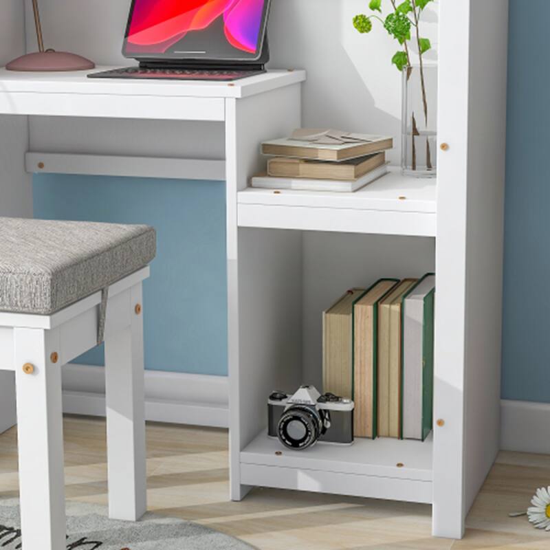 House-Shaped Kids Desk with a cushion stool