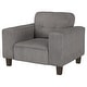 preview thumbnail 6 of 24, Deerhurst Upholstered Track Arm Tufted Accent Chair Charcoal