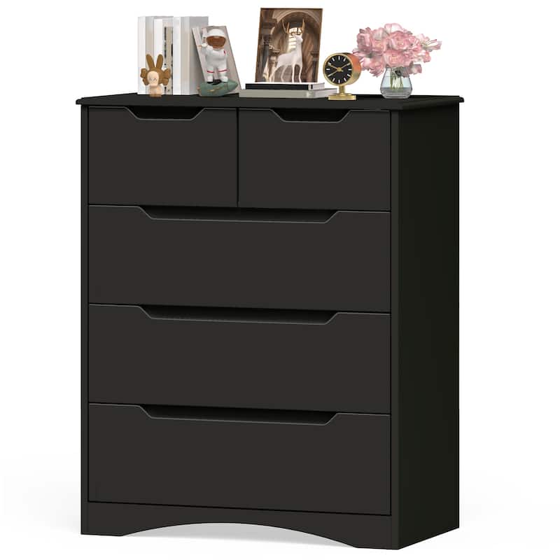 3/4/5/6 Drawer Dresser, Chest of Drawers with Large Storage, Tall Dresser and Organizer Wooden Cabinet