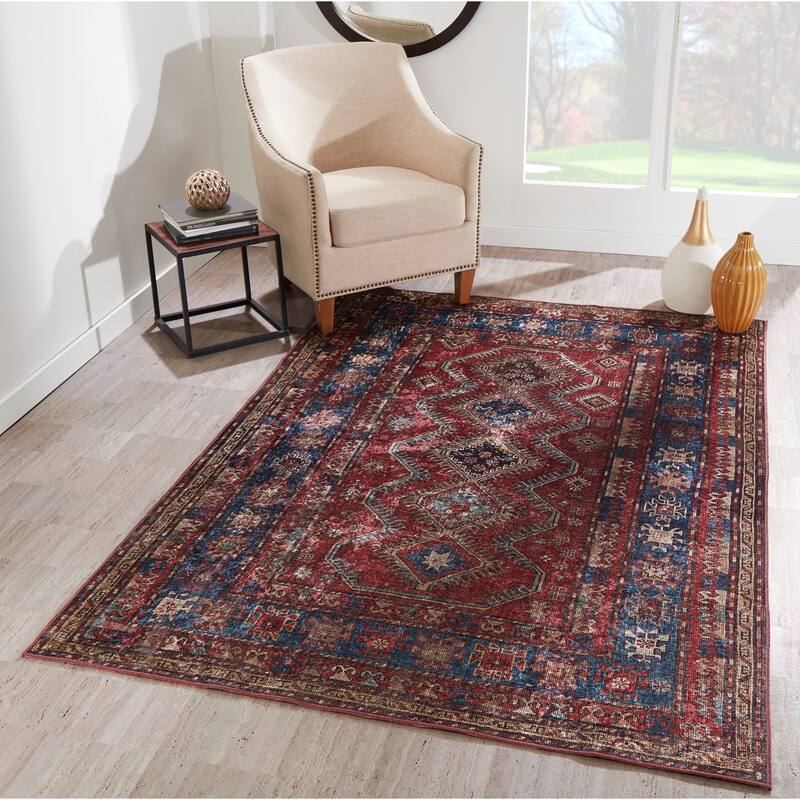 Momeni Karachi Polyester Traditional Oriental Area Rug