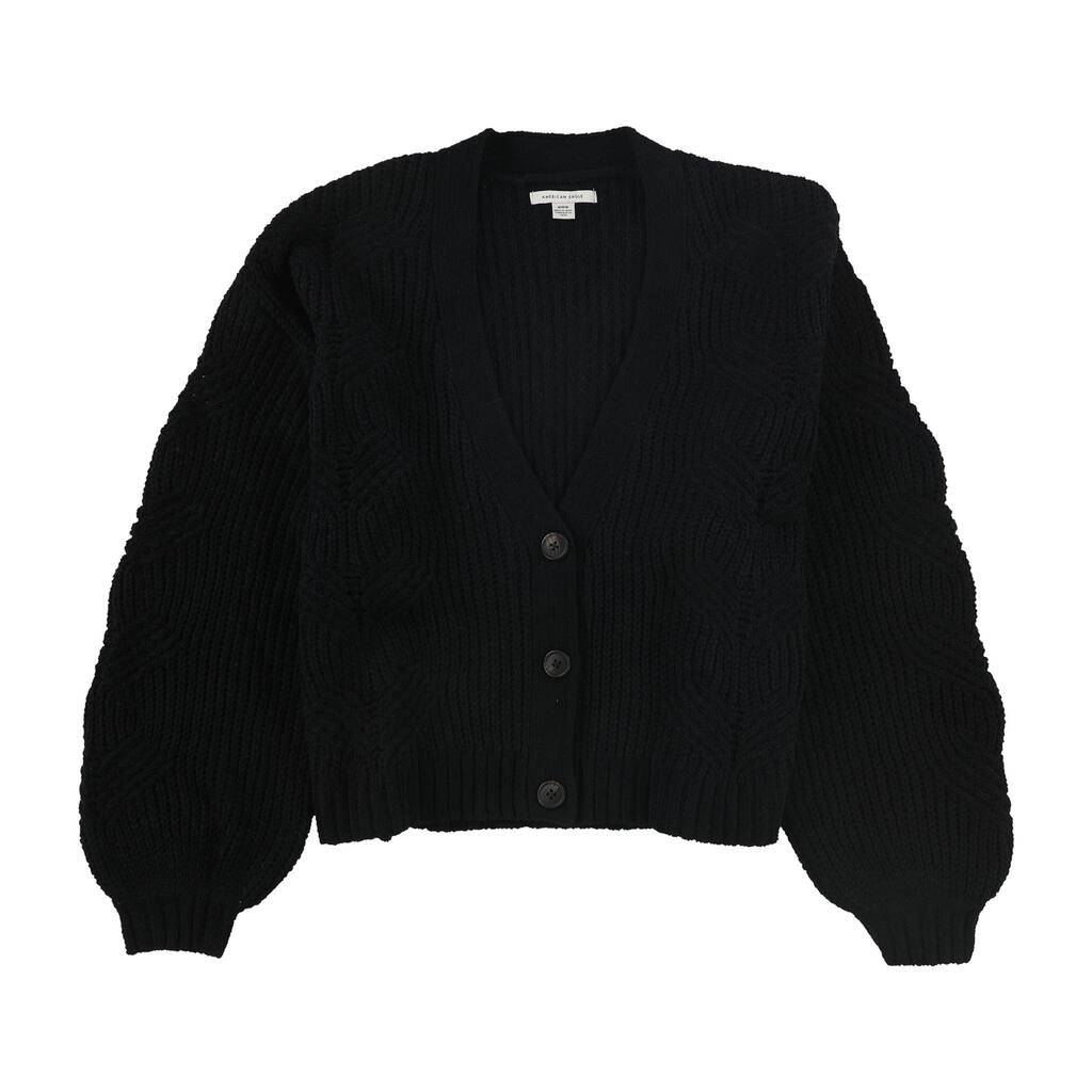 American Eagle Womens Solid Cardigan Sweater, Black, Small