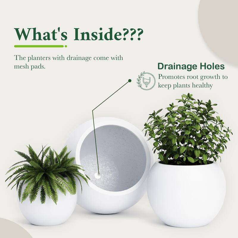 DTY Signature Mount Sherman 1-Piece Fiberstone Planter for Indoor/Outdoor