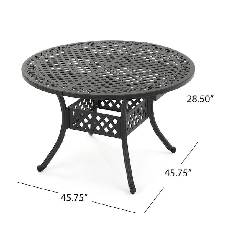 Roomfitters Outdoor Expandable Aluminum Dining Table with Elegant Design, Perfect for Patio and Garden Use