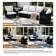 preview thumbnail 63 of 81, Rope Woven Patio Conversation Set with Swivel Chair & Settee Cushions