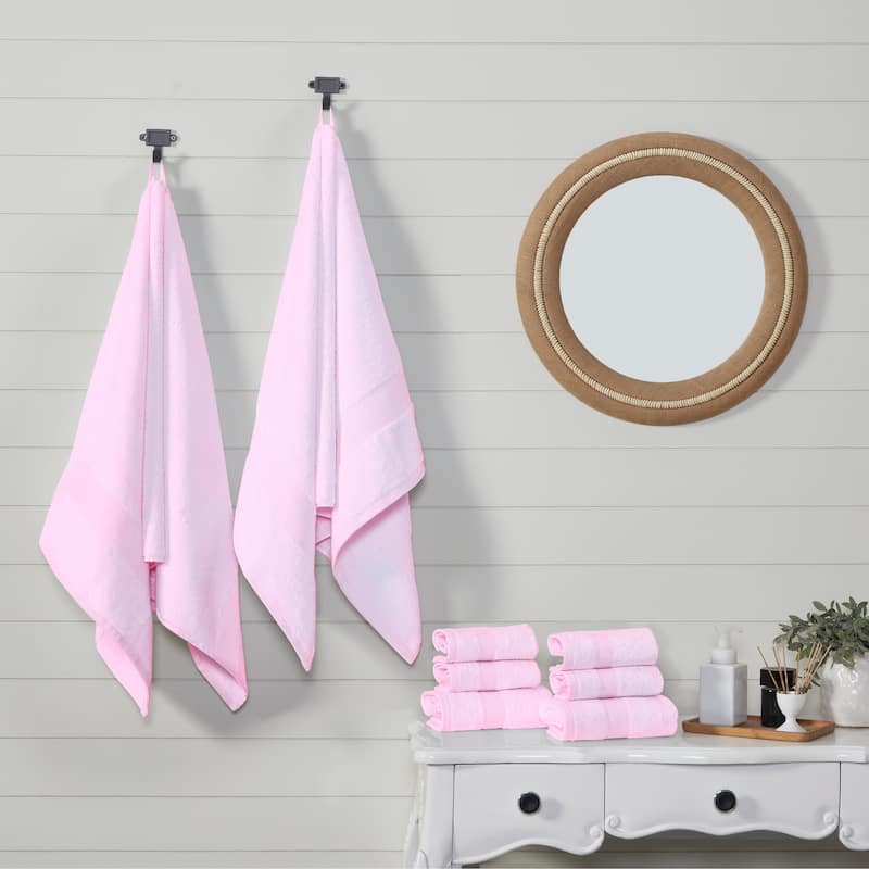 Fabstyles 8 Piece Plush Cotton Towel Set