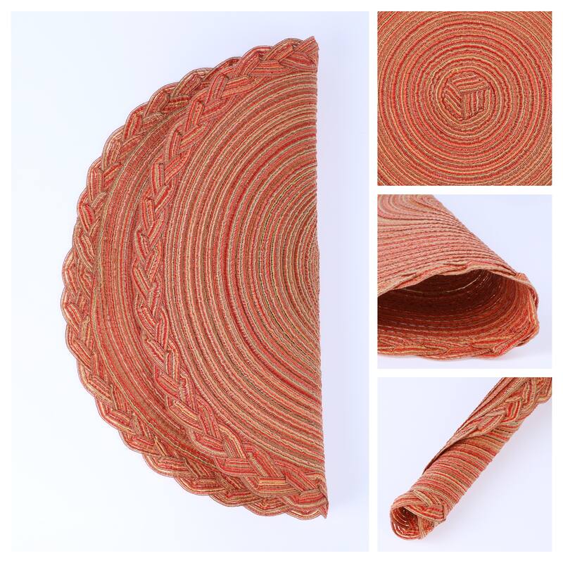 Rustic Placemats Set of 6 Placemats for Dining Table Decor Indoor Outdoor Washable Kitchen Table Mat Wipe Clean 15*15in